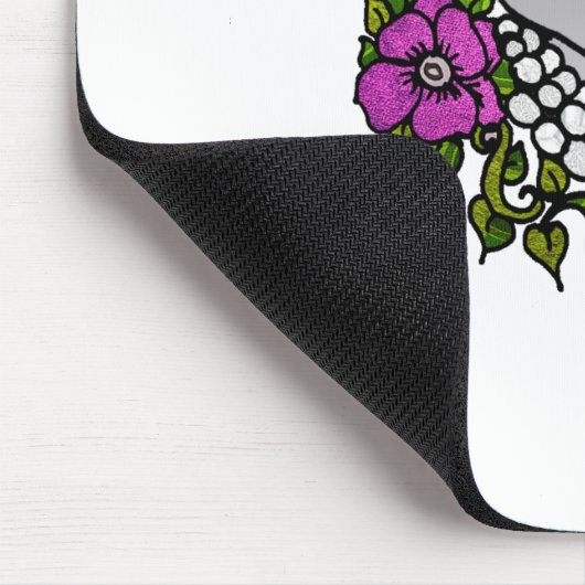 Elefant mit Perlen und Violetten Mousepad (Ecke)