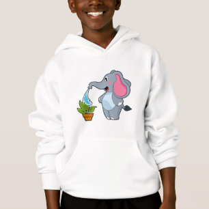 Elefant mit Pflanze Hoodie