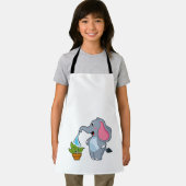 Elefant mit Pflanze Schürze (Insitu)