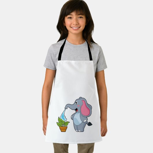 Elefant mit Pflanze Schürze (Insitu)