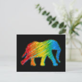 Elefant mit Pixeln Postkarte (Stehend Vorderseite)