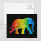Elefant mit Pixeln Postkarte (Vorne/Hinten)