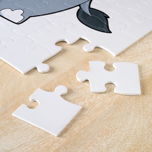 Elefant mit Pizza Puzzle (Seite)