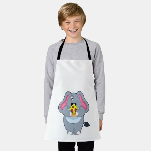 Elefant mit Pizza Schürze (Getragen)