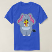Elefant mit Pizza T-Shirt (Design vorne)