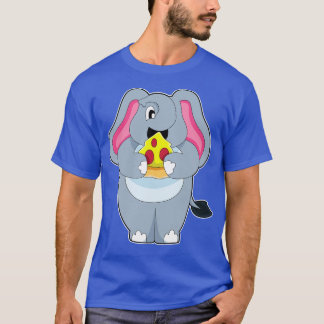 Elefant mit Pizza T-Shirt