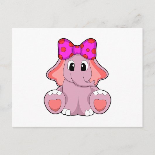 Elefant mit Ribbon Postkarte (Vorderseite)