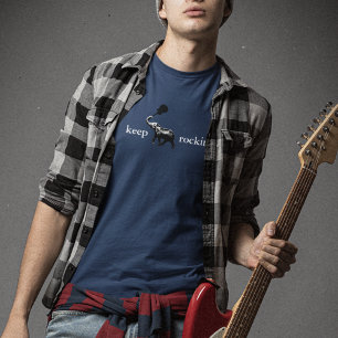 Elefant mit Rockgitarre in seinem Kofferraum, Rock T-Shirt