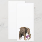 Elefant mit rosa Orchid (Vorne/Hinten)