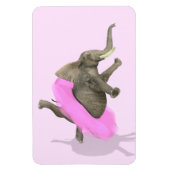 Elefant mit rosa Tutu Magnet (Vertikal)