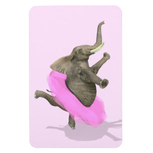 Elefant mit rosa Tutu Magnet