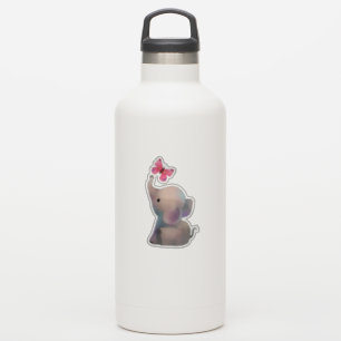 Elefant mit Schmetterling Aufkleber