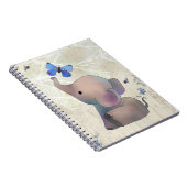 Elefant mit Schmetterling Notizblock (Rechte Seite)