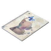 Elefant mit Schmetterling Notizblock (Linke Seite)