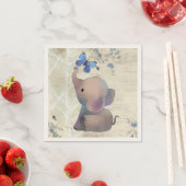 Elefant mit Schmetterling Serviette (Beispiel)