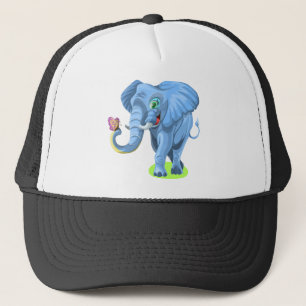Elefant mit Schmetterling Truckerkappe