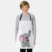 Elefant mit Schokoladeneis Schürze (Getragen)
