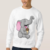 Elefant mit Schokoladeneis Sweatshirt (Vorderseite)