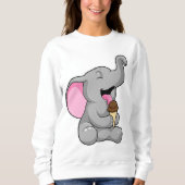 Elefant mit Schokoladeneis Sweatshirt (Vorderseite)
