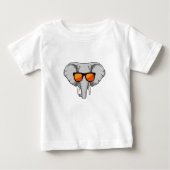 Elefant mit Sonnenbrille Baby T-shirt (Vorderseite)