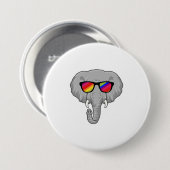 Elefant mit Sonnenbrille Button (Vorne & Hinten)