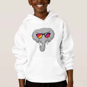 Elefant mit Sonnenbrille Hoodie