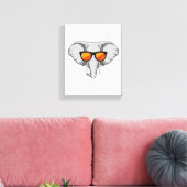 Elefant mit Sonnenbrille Leinwanddruck (Insitu (Wohnzimmer))