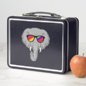 Elefant mit Sonnenbrille Metall Brotdose (Beispiel)