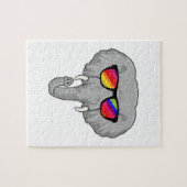 Elefant mit Sonnenbrille Puzzle (Horizontal)