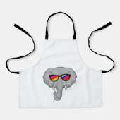 Elefant mit Sonnenbrille Schürze (Vorderseite)