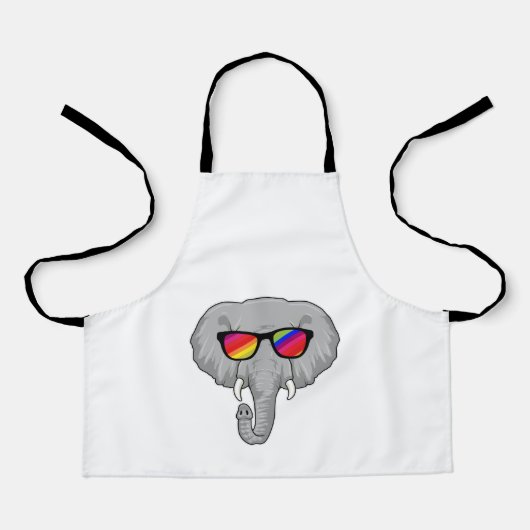 Elefant mit Sonnenbrille Schürze (Vorderseite)