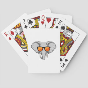 Elefant mit Sonnenbrille Spielkarten