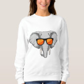 Elefant mit Sonnenbrille Sweatshirt (Vorderseite)