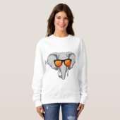 Elefant mit Sonnenbrille Sweatshirt (Vorne ganz)