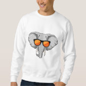 Elefant mit Sonnenbrille Sweatshirt (Vorderseite)