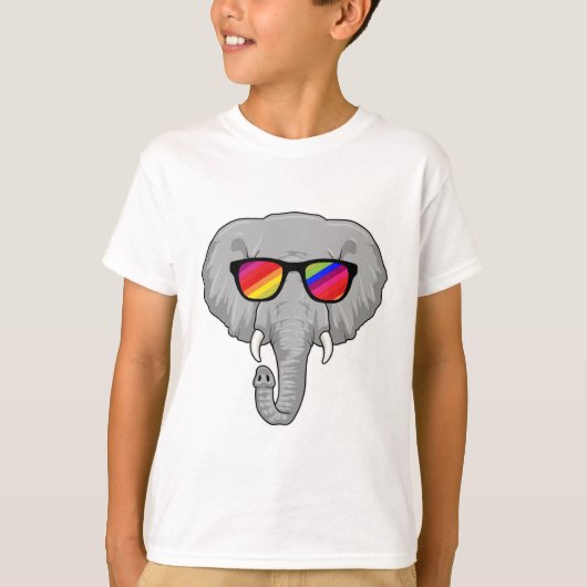 Elefant mit Sonnenbrille T-Shirt (Vorderseite)