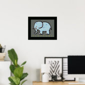 Elefant mit Sternendekor Poster (Heimbüro)