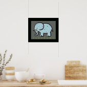 Elefant mit Sternendekor Poster (Küche)