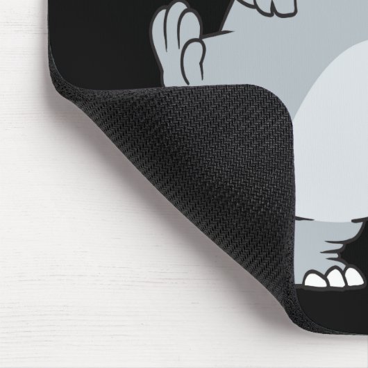 Elefant mit Trophäe-Cartoon Mousepad (Ecke)