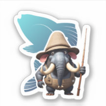 Elefant mit verlässlichem Angelstil