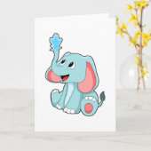Elefant mit Wasser Karte (Gelbe Blume)