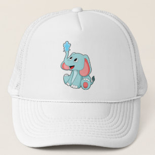Elefant mit Wasser Truckerkappe