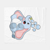 Elefant mit Wasserblasen Fleecedecke (Vorderseite (Horizontal))