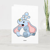 Elefant mit Wasserblasen Karte (Rückseite)