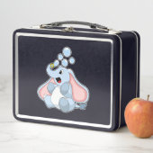 Elefant mit Wasserblasen Metall Brotdose (Beispiel)