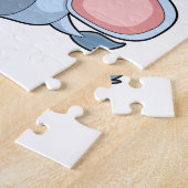 Elefant mit Wasserblasen Puzzle (Seite)