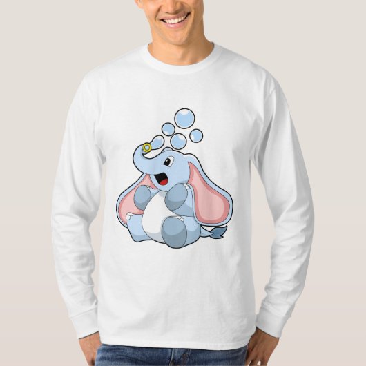 Elefant mit Wasserblasen T-Shirt (Vorderseite)