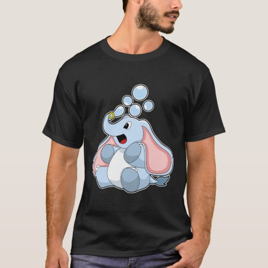 Elefant mit Wasserblasen T-Shirt (Vorderseite)