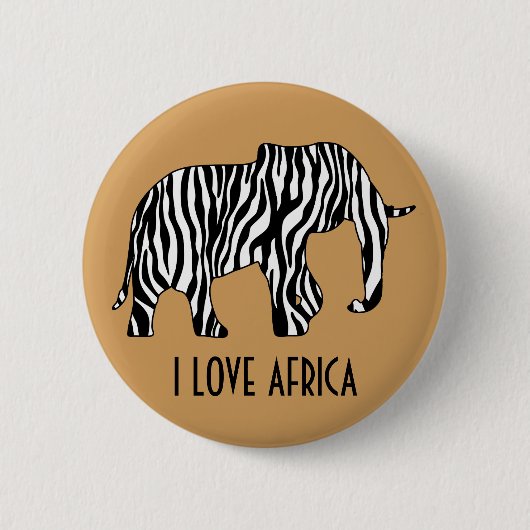 Elefant mit Zebrastreifen + Ihre Ideen Button (Vorderseite)