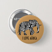 Elefant mit Zebrastreifen + Ihre Ideen Button (Vorne & Hinten)